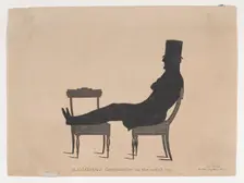 Silhouette of a Celebrated Commander on the Retir'd List, 1830-1835. Creator: John Bruce