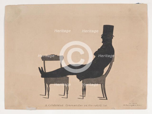 Silhouette of a Celebrated Commander on the Retir'd List, 1830-1835. Creator: John Bruce.