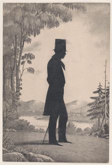 Silhouette of Edward Worth of Saco, Maine, 1828-83. Creator: William Henry Brown