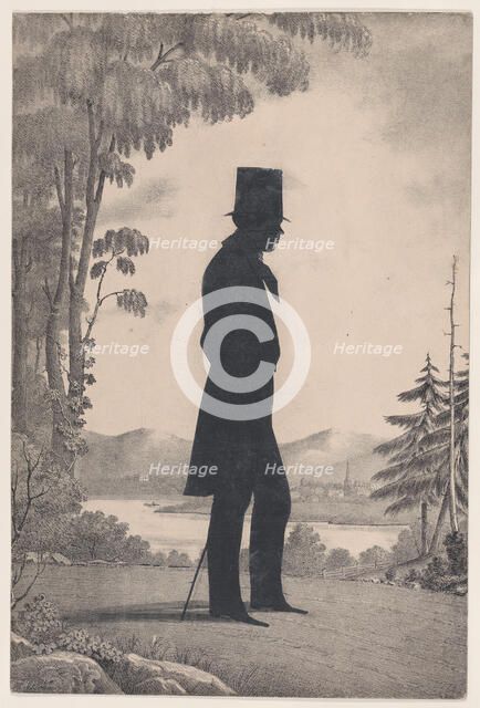 Silhouette of Edward Worth of Saco, Maine, 1828-83. Creator: William Henry Brown.