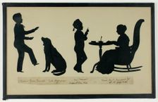 Silhouette of Hammond Family, 1842. Creator: Auguste Amant Constant Fidele Edouart