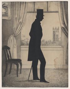 Silhouette of Nathaniel Babson of Gloucester, Massachusetts, 1828-83. Creator: William Henry Brown