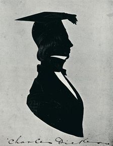 Silhouette Portrait of Charles Dickens c1840s, (1910)