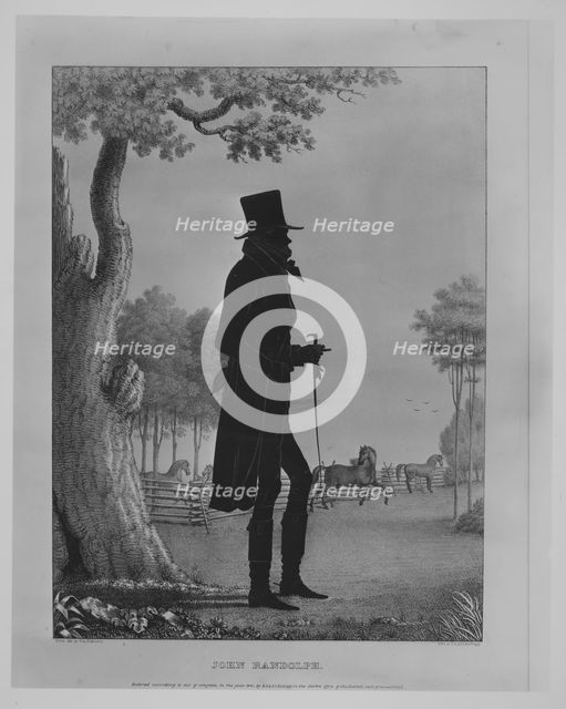 Silhouette Portrait of John Randolph, 1844. Creator: E. B. & E. C. Kellogg.