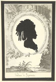 Silhouette portrait of Natalia Kirillovna Zagryazyskaya née Razumovskaya (1747-1837), 1777-1782. Artist: Anonymous