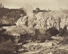 Silica terraces formed by geyser action, Whakarewarewa, Rotorua district. From the album..., 1920s.9 Creator: Harry Moult
