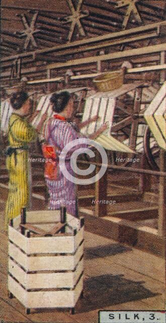 'Silk, 3. - Reeling Silk, Japan', 1928. Artist: Unknown.