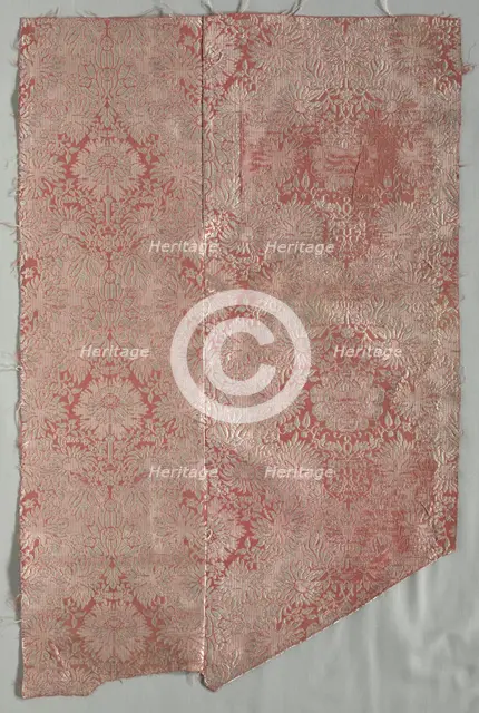 Silk Textile, late 1600s. Creator: Unknown.