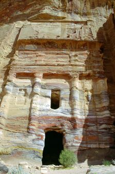 Silk Tomb, Petra, Jordan. Creator: Vivienne Sharp