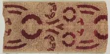 Silk Velvet with Gold in Pomegranate Pattern, 1450-1500. Creator: Unknown