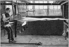 Silk weaver, Bethnal Green, East London, 1893. Creator: Anon