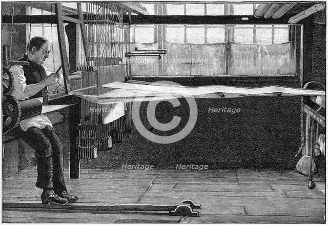 Silk weaver, Bethnal Green, East London, 1893. Creator: Anon.