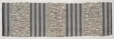 Silk with Gray and Purple Stripes, early 1800s. Creator: Unknown