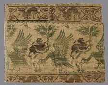 Silk and Gold Textile, 1360-1400. Creator: Unknown