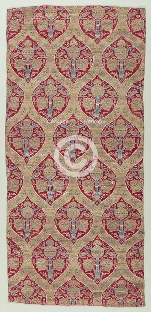 Silk and Gold Brocade Fragments, 1600-1650. Creator: Unknown.
