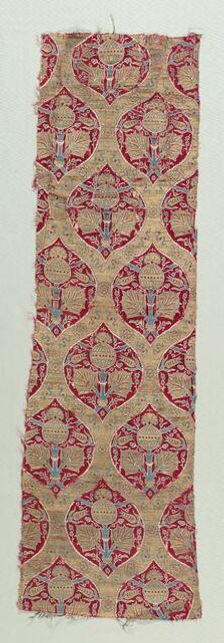 Silk and Gold Brocade Fragments, 1600-1650. Creator: Unknown