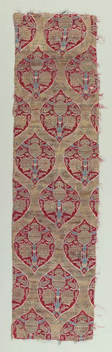 Silk and Gold Brocade Fragments, 1600-1650. Creator: Unknown