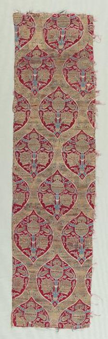 Silk and Gold Brocade Fragments, 1600-1650. Creator: Unknown