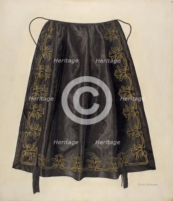 Silk Apron, c. 1939. Creator: Erwin Schwabe.
