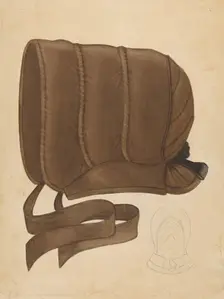 Silk Bonnet, c. 1940. Creator: Unknown
