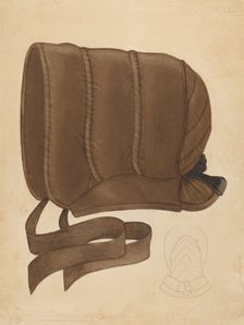 Silk Bonnet, c. 1940. Creator: Unknown