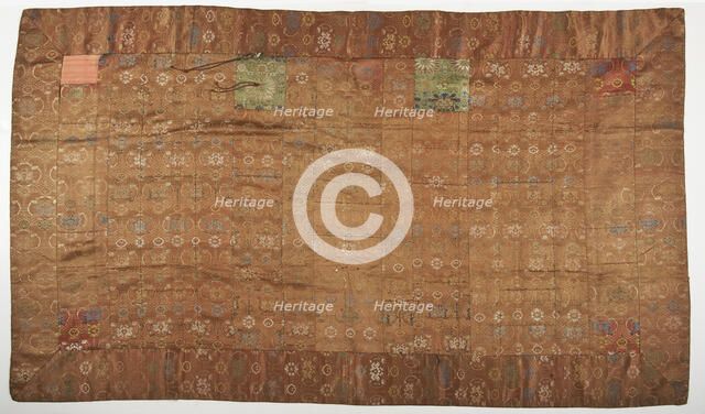 Silk brocade. A Buddhist monk's robe, patched: Kesa, Edo period, 1615-1868. Creator: Unknown.