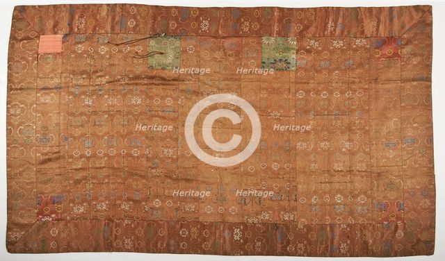 Silk brocade. A Buddhist monk's robe, patched: Kesa, Edo period, 1615-1868. Creator: Unknown.