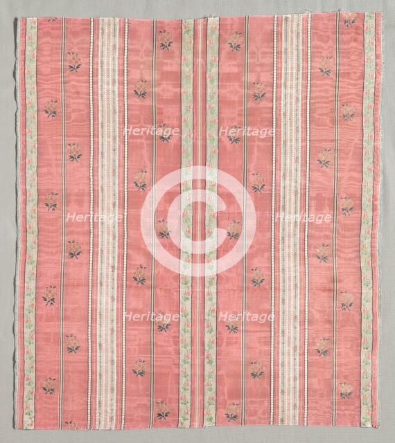 Silk Brocaded Textile, 1774-1793. Creator: Unknown.