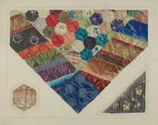 Silk Couch Cover, c. 1938. Creator: Carmel Wilson