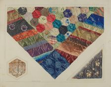 Silk Couch Cover, c. 1938. Creator: Carmel Wilson