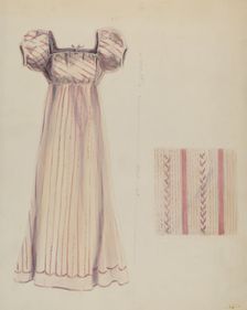 Silk Dress, c. 1936. Creator: Ella Josephine Sterling