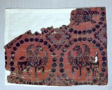 Silk fabric with decoration of winged horses, from the Monastery of Santa Maria de l'Estany
