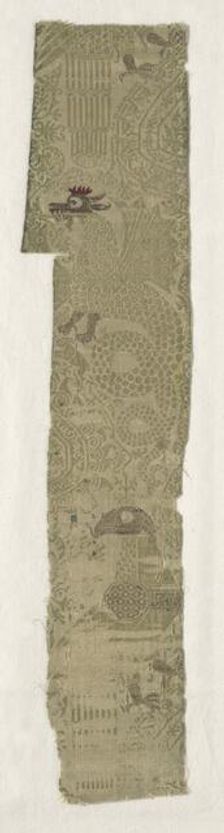 Silk Fragment, 13th century. Creator: Unknown