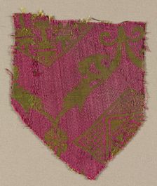 Silk Fragment, 1300s. Creator: Unknown