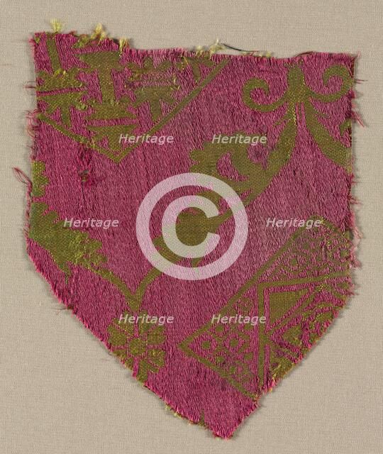 Silk Fragment, 1300s. Creator: Unknown.