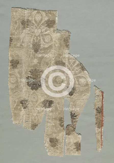 Silk Fragment, 1350-1399. Creator: Unknown.