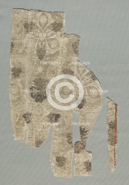 Silk Fragment, 1350-1399. Creator: Unknown.