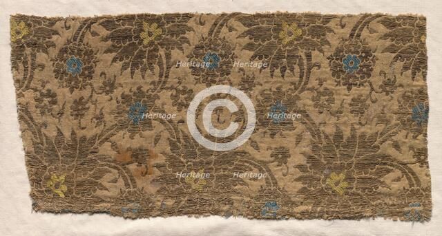 Silk Fragment, 1350-1399. Creator: Unknown.