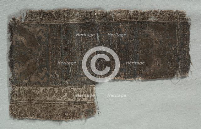 Silk Fragment, 1350-1399. Creator: Unknown.