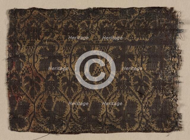 Silk Fragment, 1350-1399. Creator: Unknown.