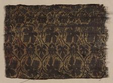 Silk Fragment, 1350-1399. Creator: Unknown
