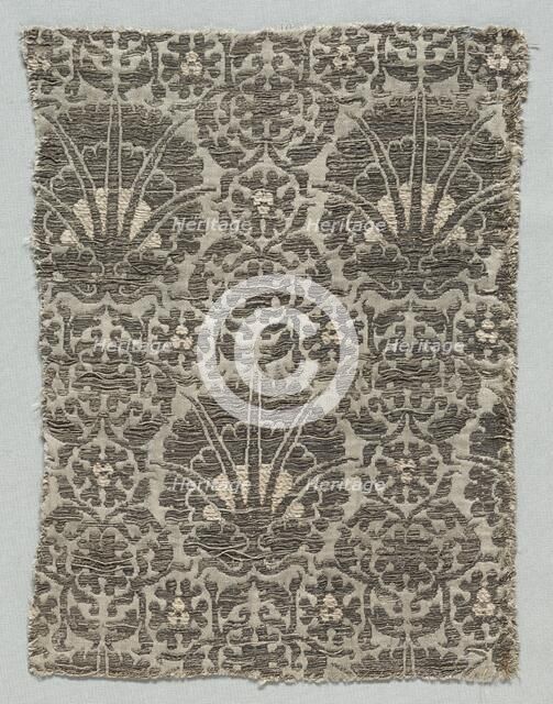 Silk Fragment, 1350-1399. Creator: Unknown.