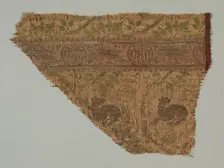 Silk Fragment, 1350-1399. Creator: Unknown