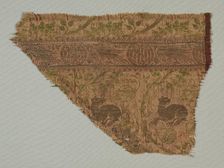 Silk Fragment, 1350-1399. Creator: Unknown