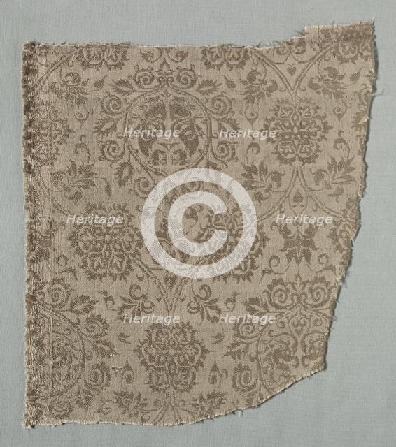 Silk Fragment, 1375-1399. Creator: Unknown.