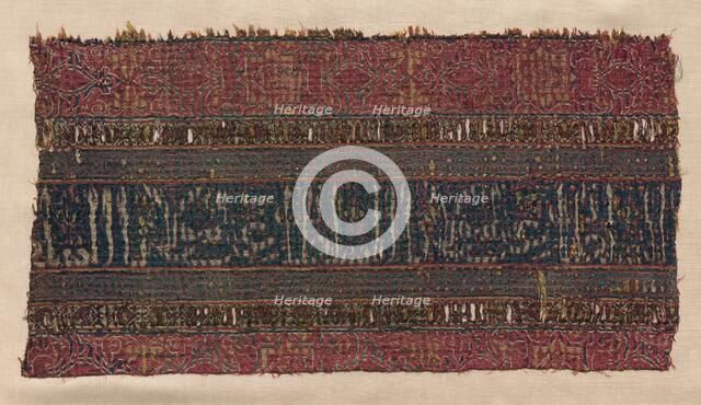 Silk Fragment, 14th century. Creator: Unknown.