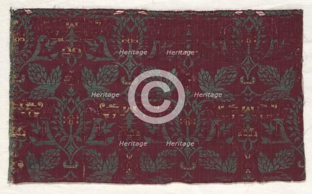 Silk Fragment, 15th century. Creator: Unknown.