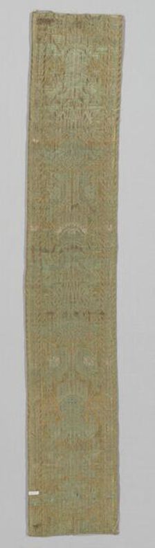 Silk Fragment, 1600s. Creator: Unknown