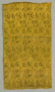 Silk Fragment, 18th century. Creator: Unknown