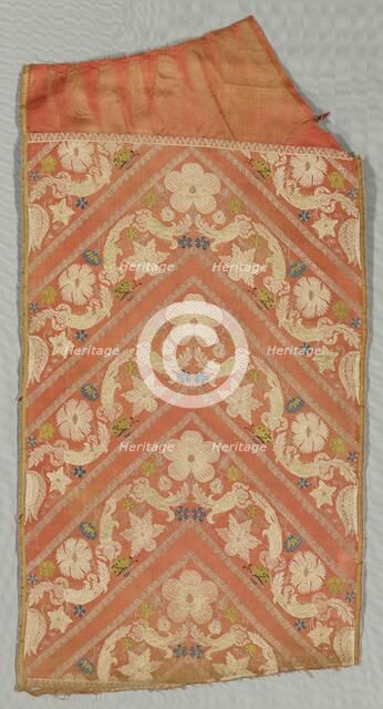 Silk Fragment, 18th century. Creator: Unknown.